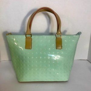 Arcadia Genuine Patent Leather Satchel Handbag